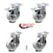 Service Caster 5 Inch Semi Steel Wheel Swivel Top Plate Caster Total Lock Brakes SCC, 2PK SCC-TTL20S514-SSS-2-S-2 - alternate 3